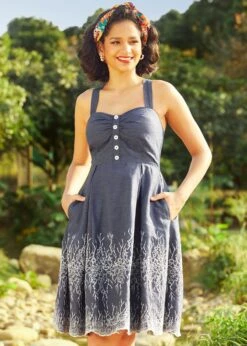 Into The Secret Garden Cross Back Dress -Molly Bracken Clothing Shop 208130 CHAMBERY 4