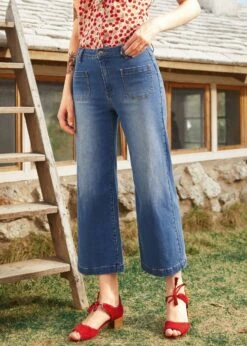 Boardwalk Beauty Wide Leg Denim Pants -Molly Bracken Clothing Shop 208168 2