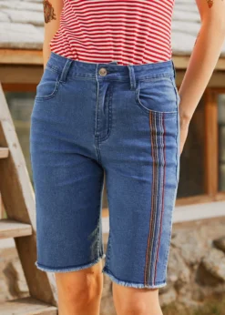 Just Bloomed Bermuda Shorts 8 Just Bloomed Bermuda Shorts -Molly Bracken Clothing Shop 208180 RAINBOWBERMUDA 4