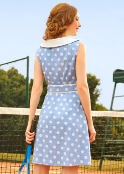 A Piece Of Perfection Fit & Flare Dress -Molly Bracken Clothing Shop 208224 BLUEWHI HP 3 2