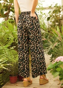 Whispers In The Garden Palazzo Pants -Molly Bracken Clothing Shop 208313 BLKPR HP 3