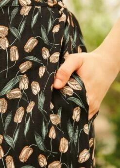 Whispers In The Garden Palazzo Pants -Molly Bracken Clothing Shop 208313 BLKPR HP 7