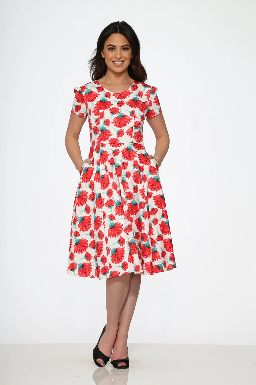 Bold Floral Swing Dress 2 Bold Floral Swing Dress - Image 2