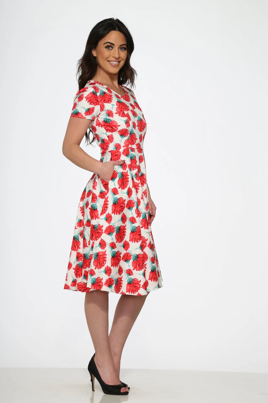 Bold Floral Swing Dress 3 Bold Floral Swing Dress - Image 3