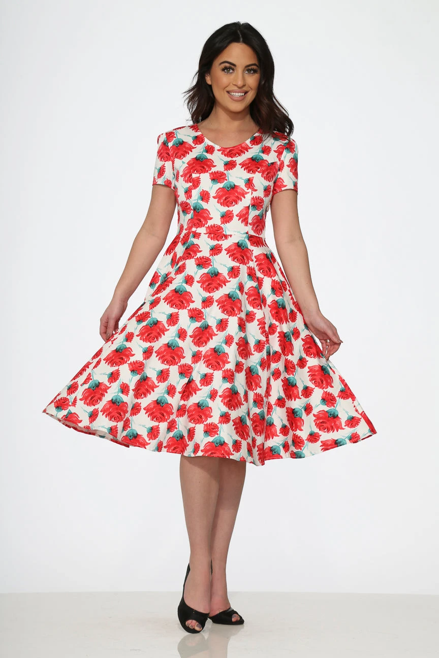 Bold Floral Swing Dress 5 Bold Floral Swing Dress - Image 5