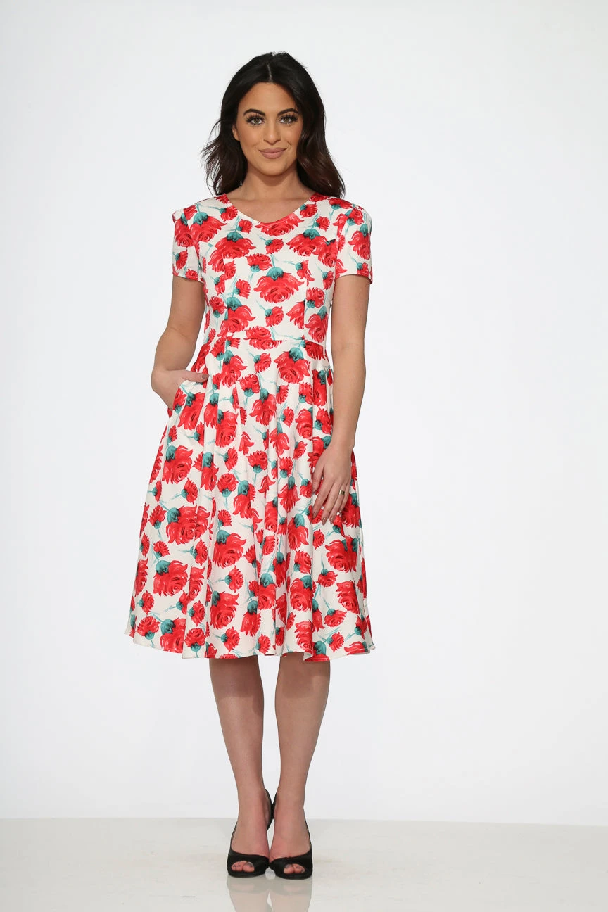Bold Floral Swing Dress 7 Bold Floral Swing Dress - Image 7