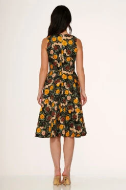 Yellow Floral Swing Dress -Molly Bracken Clothing Shop 21890 Yellow Plaid Dress 14