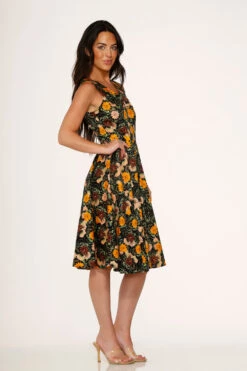Yellow Floral Swing Dress -Molly Bracken Clothing Shop 21890 Yellow Plaid Dress 6 176e76f2 b631 43f0 8f5d 629ac28b8fe3