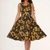 Yellow Floral Swing Dress
