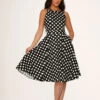 Black & White Polka Dot Swing Dress