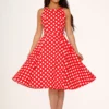 Red Polka Dot Swing Dress
