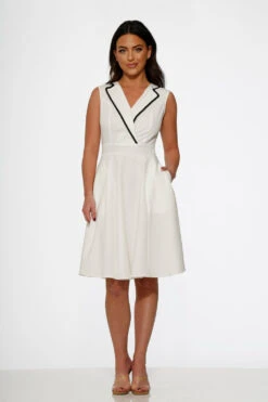 White Jenny Swing Dress -Molly Bracken Clothing Shop 21952 White Swing Dress 3