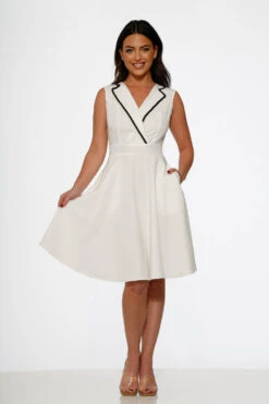 White Jenny Swing Dress -Molly Bracken Clothing Shop 21952 White Swing Dress 5