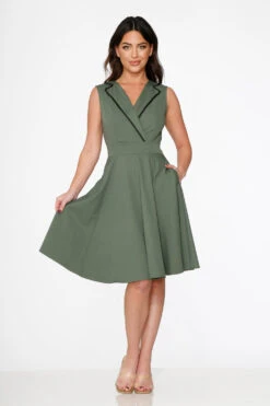 Olive Jenny Swing Dress 9 Olive Jenny Swing Dress -Molly Bracken Clothing Shop 21954 Green Swing Dress 5