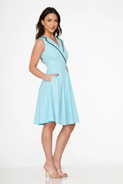 Blue Jenny Swing Dress 10 Blue Jenny Swing Dress -Molly Bracken Clothing Shop 21955 Blue Swing Dress 7