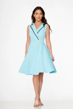 Blue Jenny Swing Dress 12 Blue Jenny Swing Dress -Molly Bracken Clothing Shop 21955 Blue Swing Dress 9