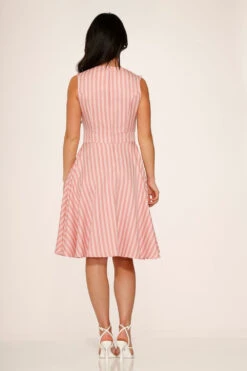 Pink Stripe Swing Dress 10 Pink Stripe Swing Dress -Molly Bracken Clothing Shop 21958 Pink Stripe Swing Dress 11