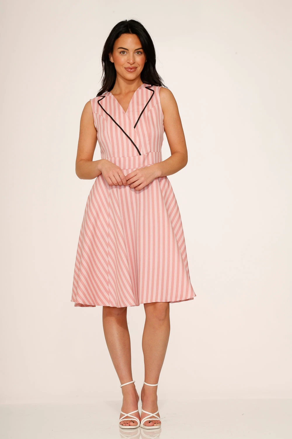 Pink Stripe Swing Dress 3 Pink Stripe Swing Dress - Image 3