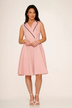 Pink Stripe Swing Dress 11 Pink Stripe Swing Dress -Molly Bracken Clothing Shop 21958 Pink Stripe Swing Dress 4 7e2f463e ac1c 428d a142 75557a3cce82