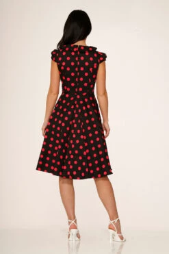 Black & Pink Polka Dot Swing Dress 12 Black & Pink Polka Dot Swing Dress -Molly Bracken Clothing Shop 21971 Black Pink Polka Dot Dress 15