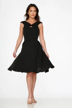 Black Occasional Swing Dress -Molly Bracken Clothing Shop 22030 Black Swing Dress 9