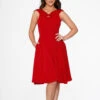 Red Occasional Swing Dress