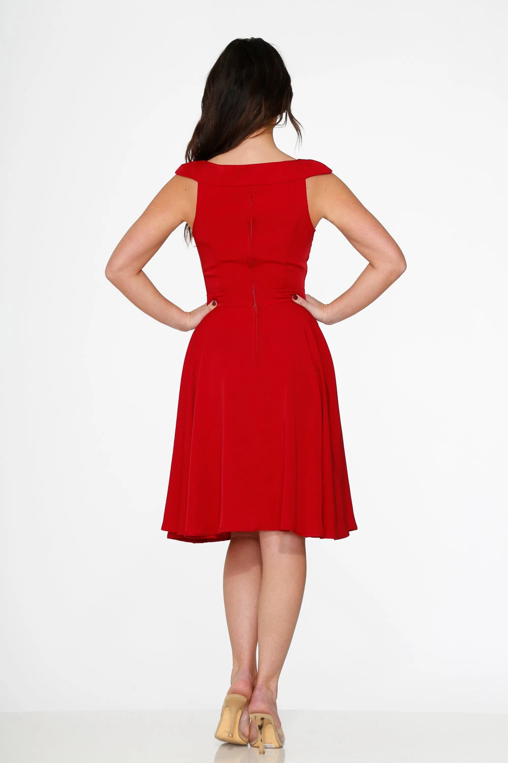 Red Occasional Swing Dress 4 Red Occasional Swing Dress - Image 4