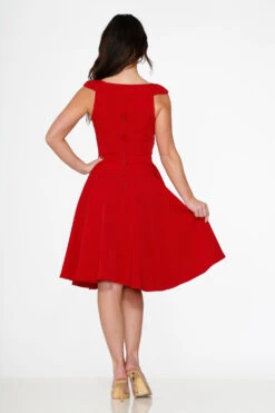 Red Occasional Swing Dress 14 Red Occasional Swing Dress -Molly Bracken Clothing Shop 22032 Red Swing Dress 22