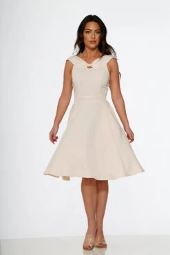 Off White Occasional Swing Dress 11 Off White Occasional Swing Dress -Molly Bracken Clothing Shop 22033 Offwhite Swing Dress 14