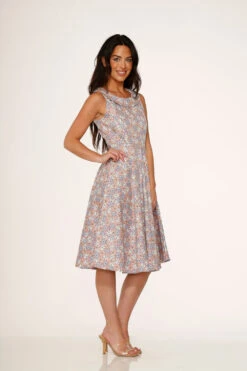 Pink Daisy Floral Swing Dress 9 Pink Daisy Floral Swing Dress -Molly Bracken Clothing Shop 23241 Pink Daisy Floral Dress 7