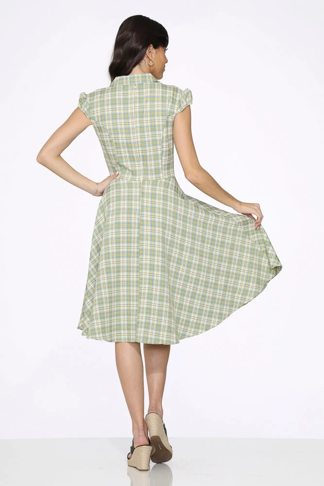 Green Plaid Swing Dress 3 Green Plaid Swing Dress - Image 3