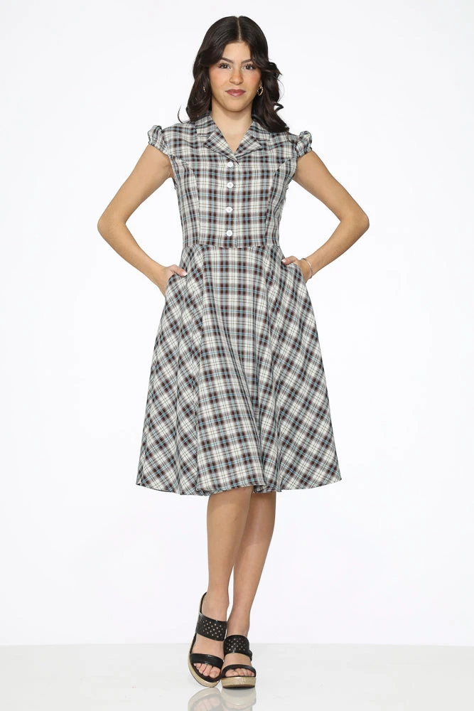 Black Plaid Swing Dress 1 Black Plaid Swing Dress
