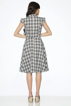 Black Plaid Swing Dress 8 Black Plaid Swing Dress -Molly Bracken Clothing Shop 23265 Brown White Plaid Swing Dress 19