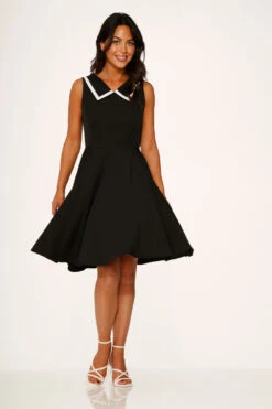 Black & White Swing Dress 7 Black & White Swing Dress -Molly Bracken Clothing Shop 23810 Black White Swing Dress 11