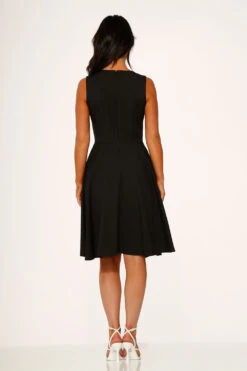 Black & White Piping Swing Dress -Molly Bracken Clothing Shop 24230 Black White Piping Swing Dress 12