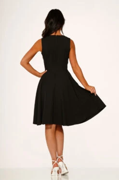 Black & White Piping Swing Dress -Molly Bracken Clothing Shop 24230 Black White Piping Swing Dress 14