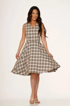 Yellow Plaid Swing Dress