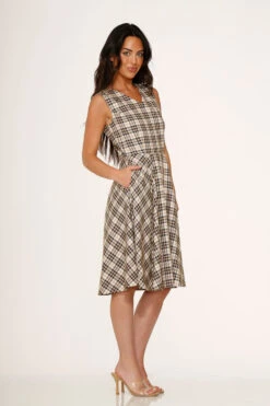 Yellow Plaid Swing Dress -Molly Bracken Clothing Shop 24290 Yellow Plaid Dress 7
