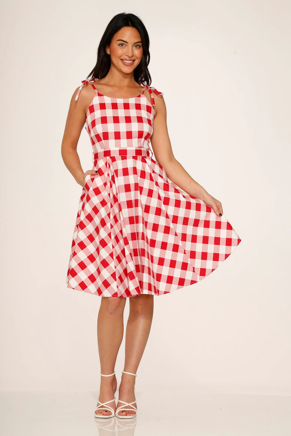 Red & White Picnic Swing Dress 1 Red & White Picnic Swing Dress
