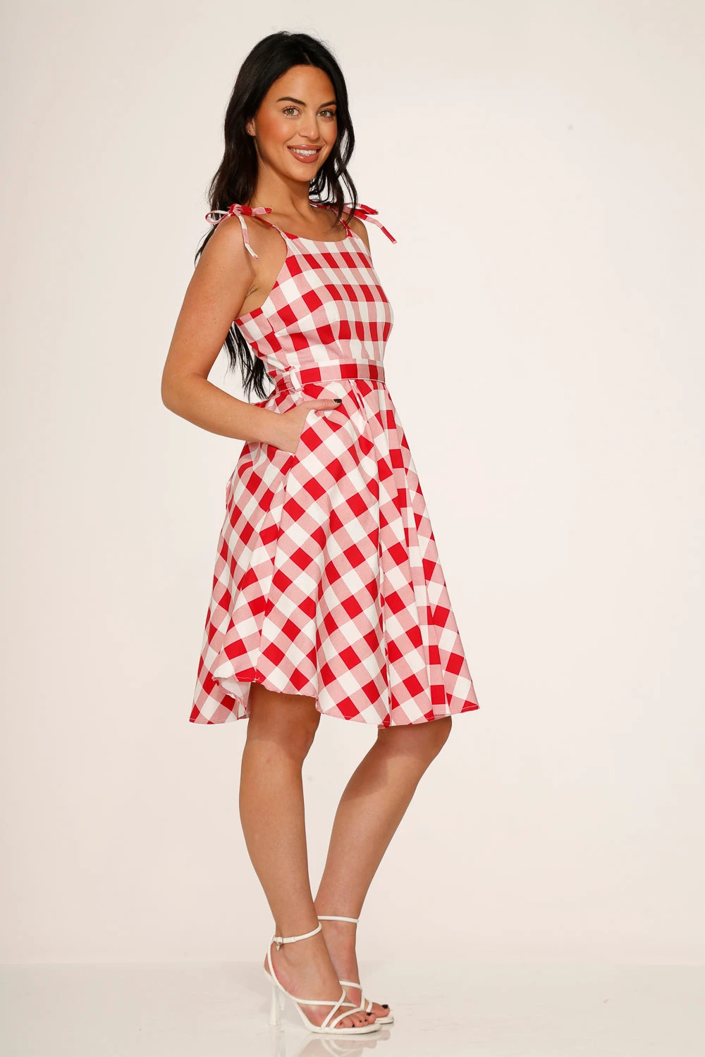Red & White Picnic Swing Dress 4 Red & White Picnic Swing Dress - Image 4
