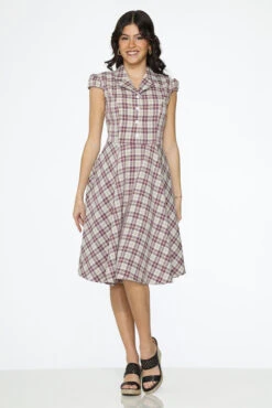 Purple Plaid Swing Dress 9 Purple Plaid Swing Dress -Molly Bracken Clothing Shop 32363 Purple Plaid Swing Dress 2