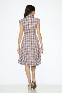 Purple Plaid Swing Dress 8 Purple Plaid Swing Dress -Molly Bracken Clothing Shop 32363 Purple Plaid Swing Dress 20