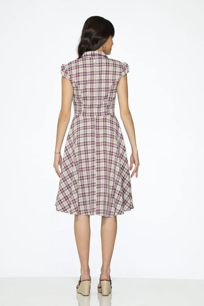 Purple Plaid Swing Dress 6 Purple Plaid Swing Dress - Image 6