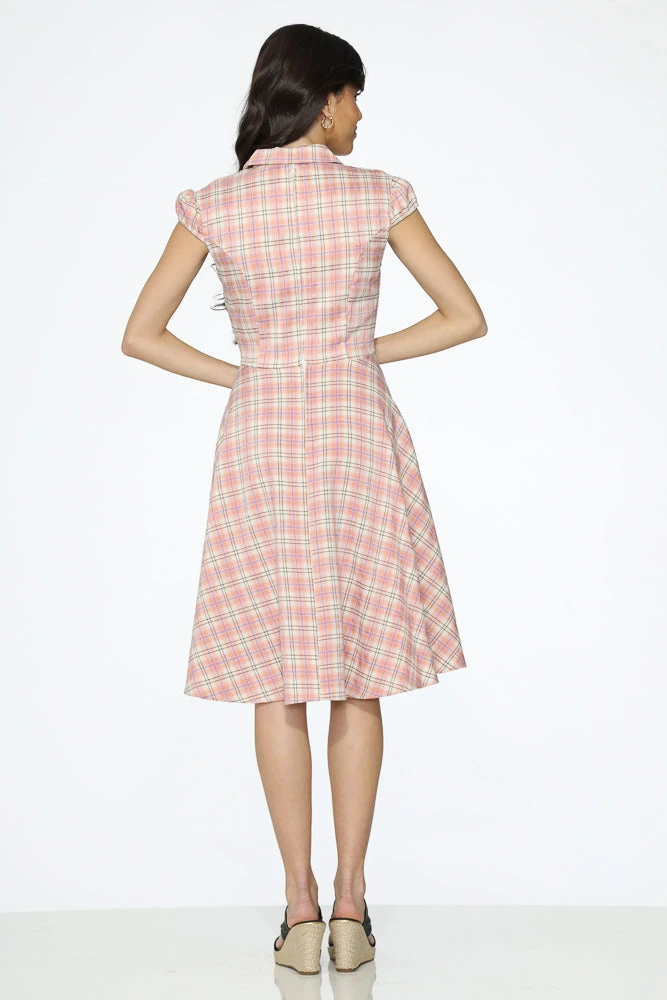 Pink Plaid Swing Dress 5 Pink Plaid Swing Dress - Image 5
