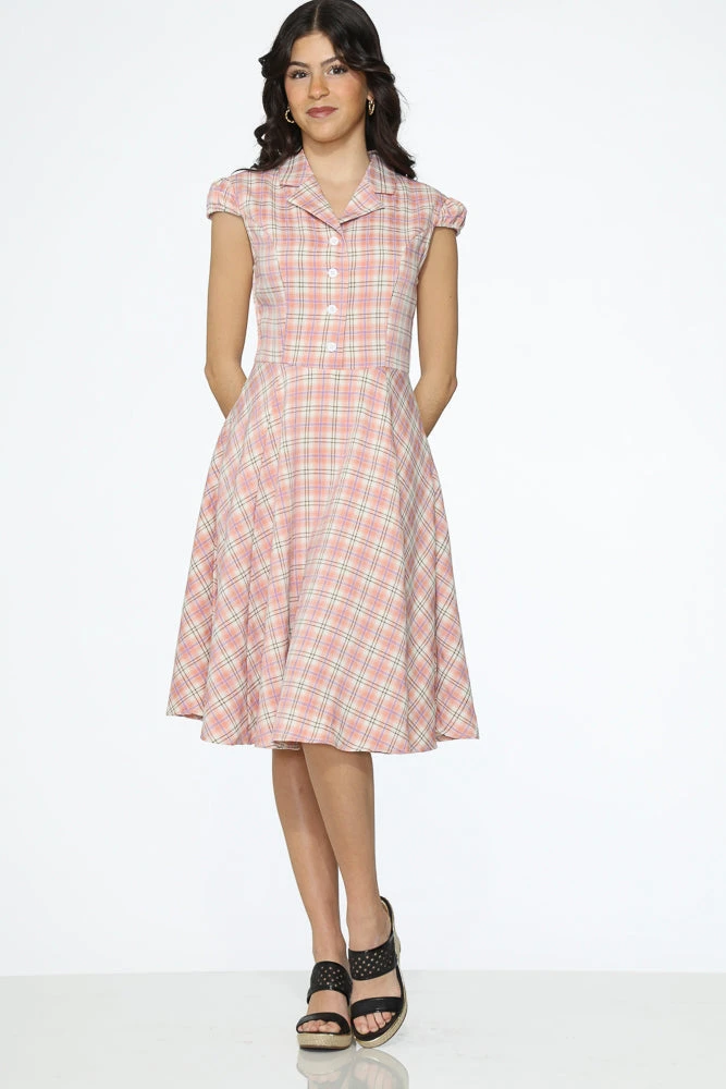 Pink Plaid Swing Dress 4 Pink Plaid Swing Dress - Image 4
