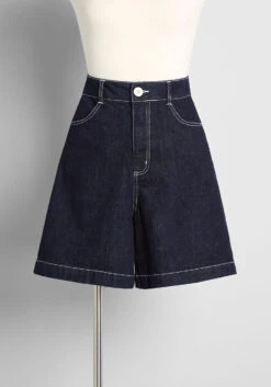 Cheeky Cherries High-Rise Denim Shorts