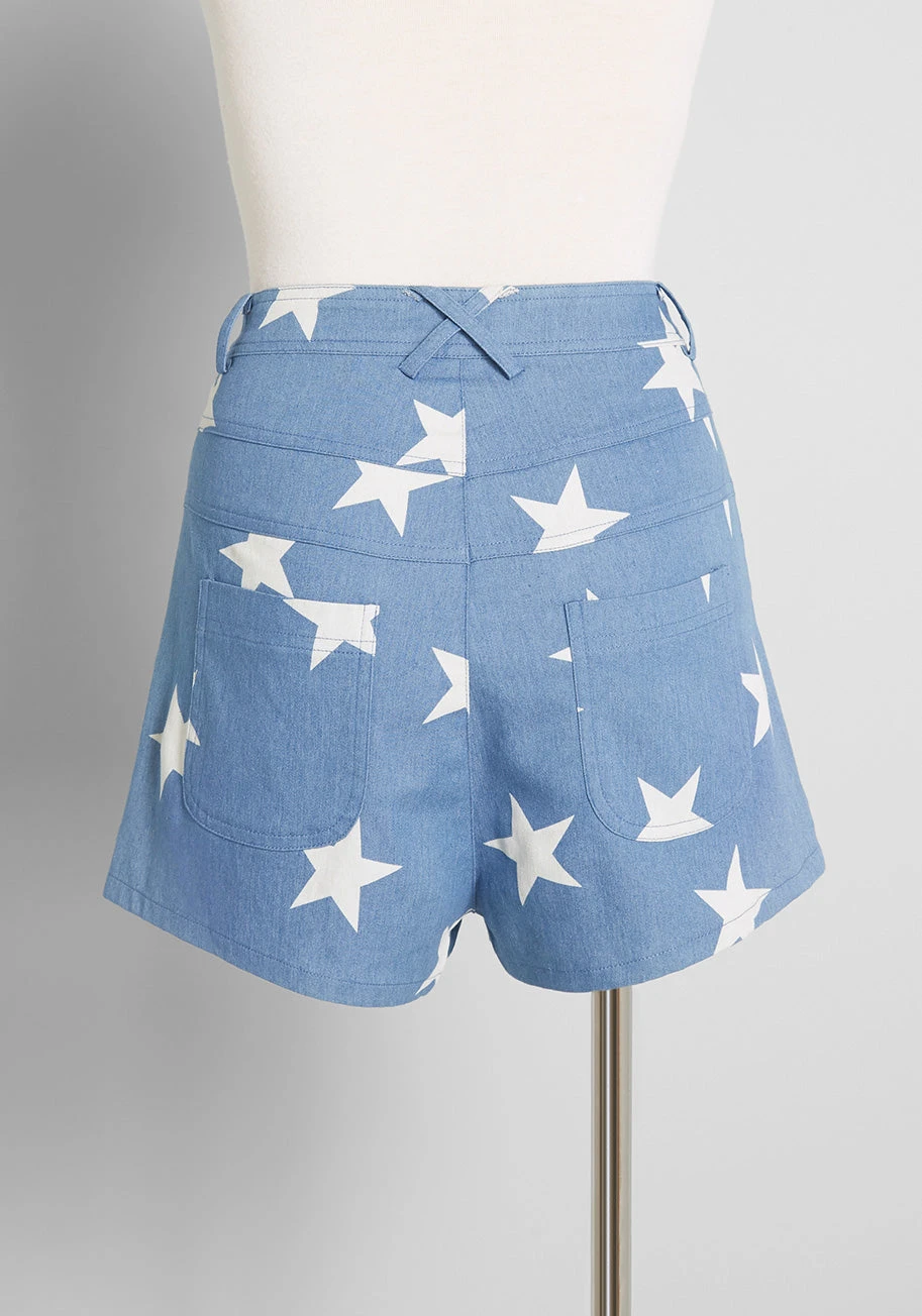 All Stars, No Stripes High-Rise Denim Shorts 2 All Stars, No Stripes High-Rise Denim Shorts - Image 2