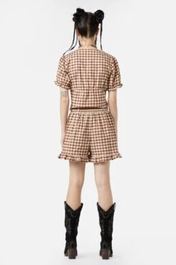 Saloon Gingham Shorts -Molly Bracken Clothing Shop BGFZ010 471 14