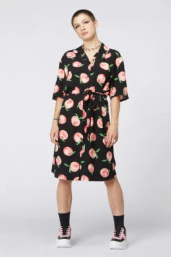 Peachy Viscose Shirt Dress -Molly Bracken Clothing Shop DGFT046305 001 4