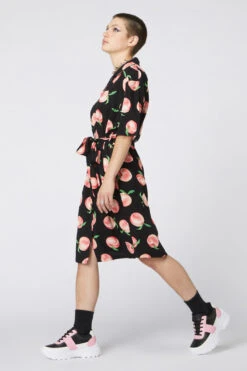 Peachy Viscose Shirt Dress -Molly Bracken Clothing Shop DGFT046305 001 5